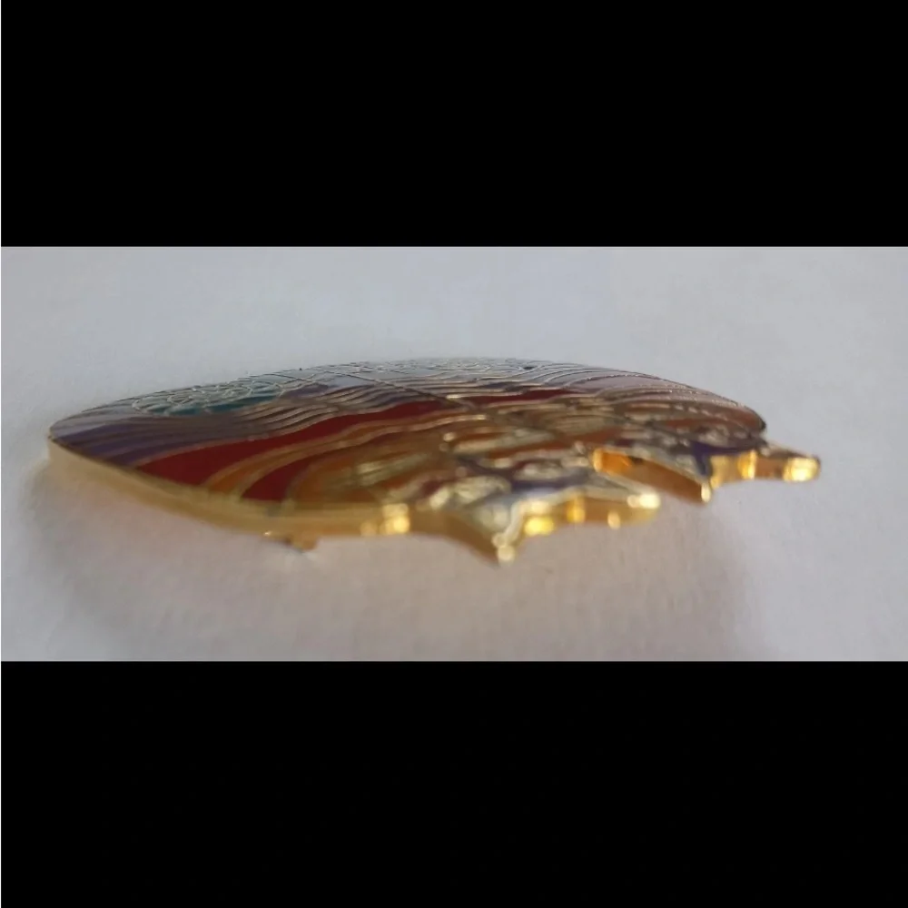 Iconic Laurel Burch “Rainbow Cats” Enamel Brooch. - Picture 4 of 7